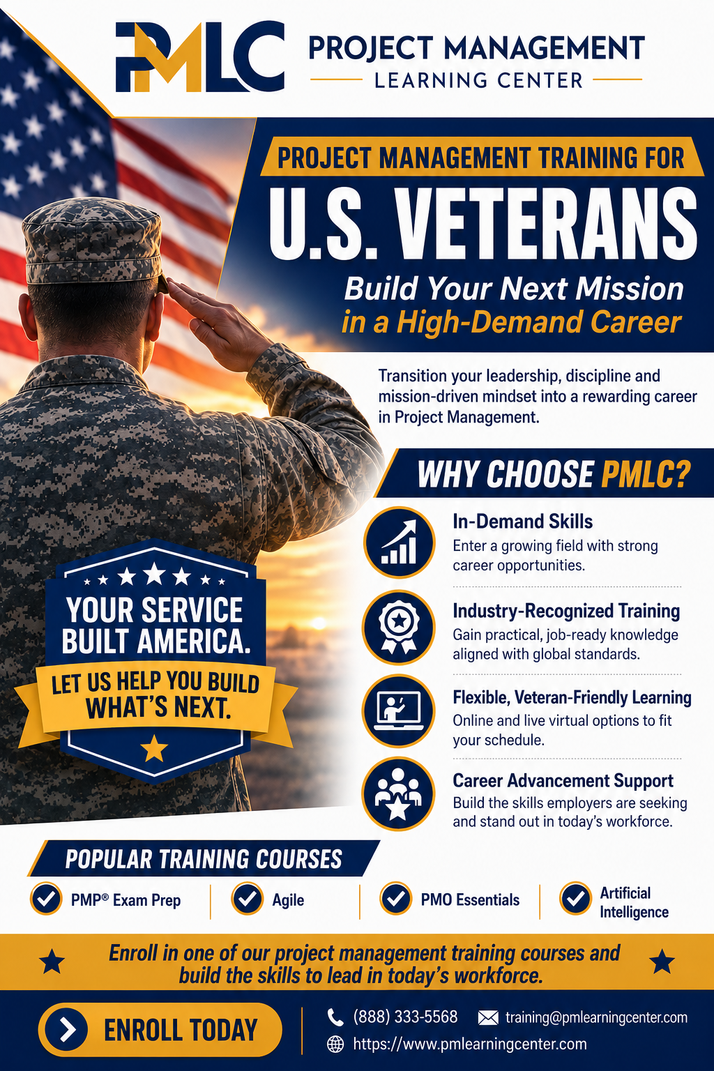 Project Management Training for U.S. Veterans